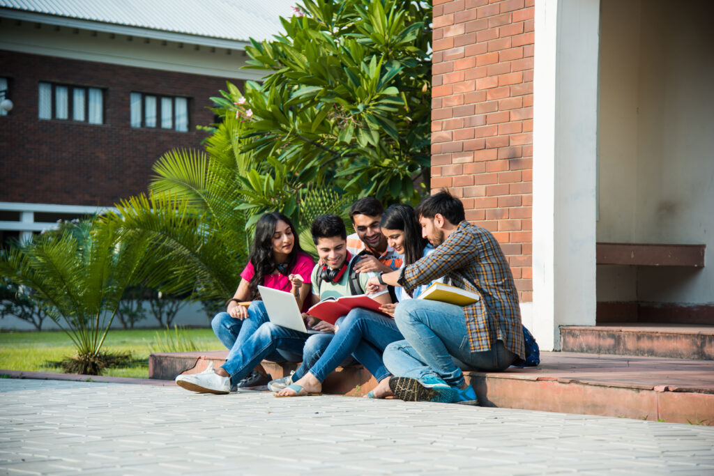 student travelers planning a trip